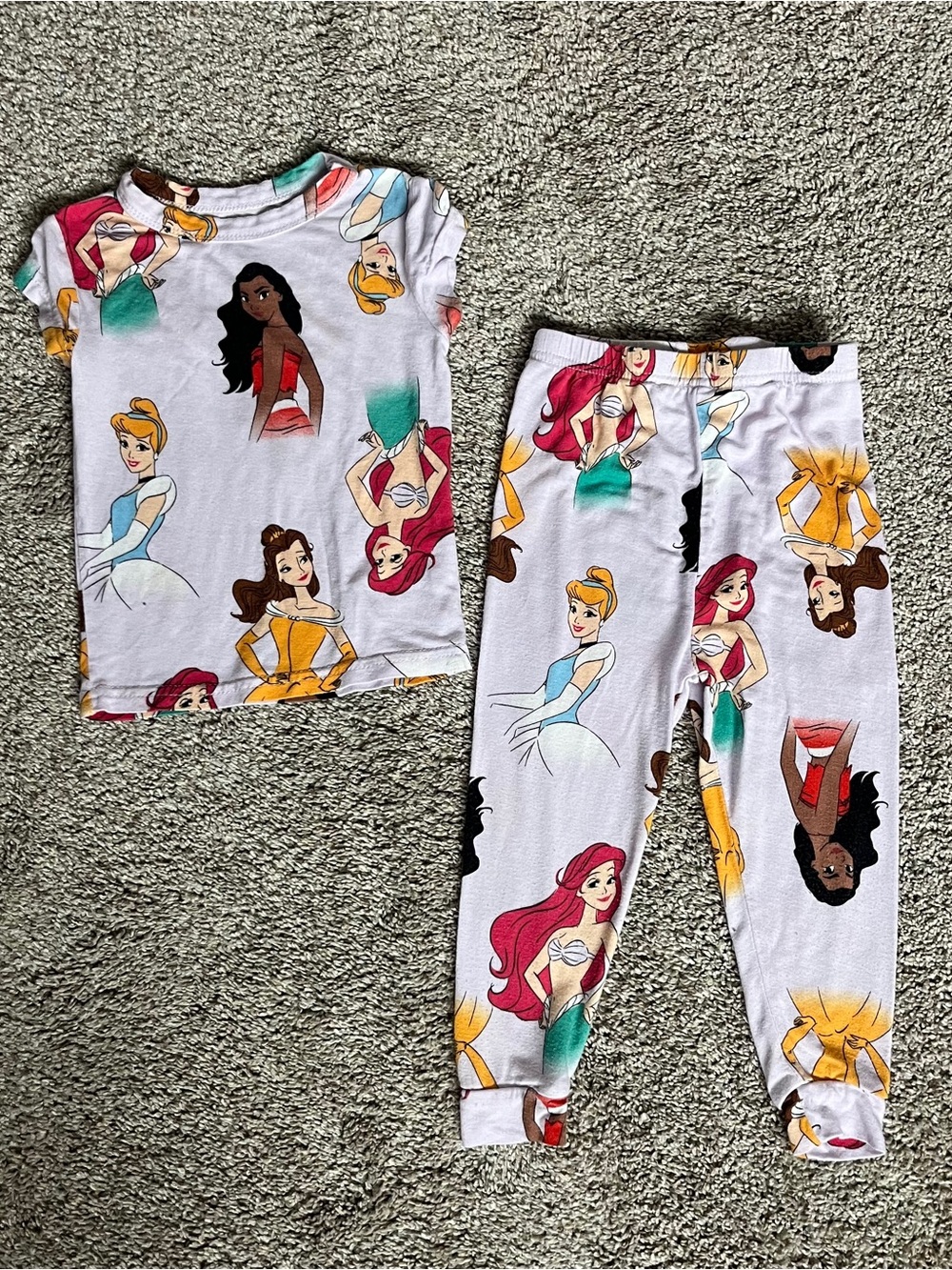 2T Disney Princess Viscose Pajama Set
